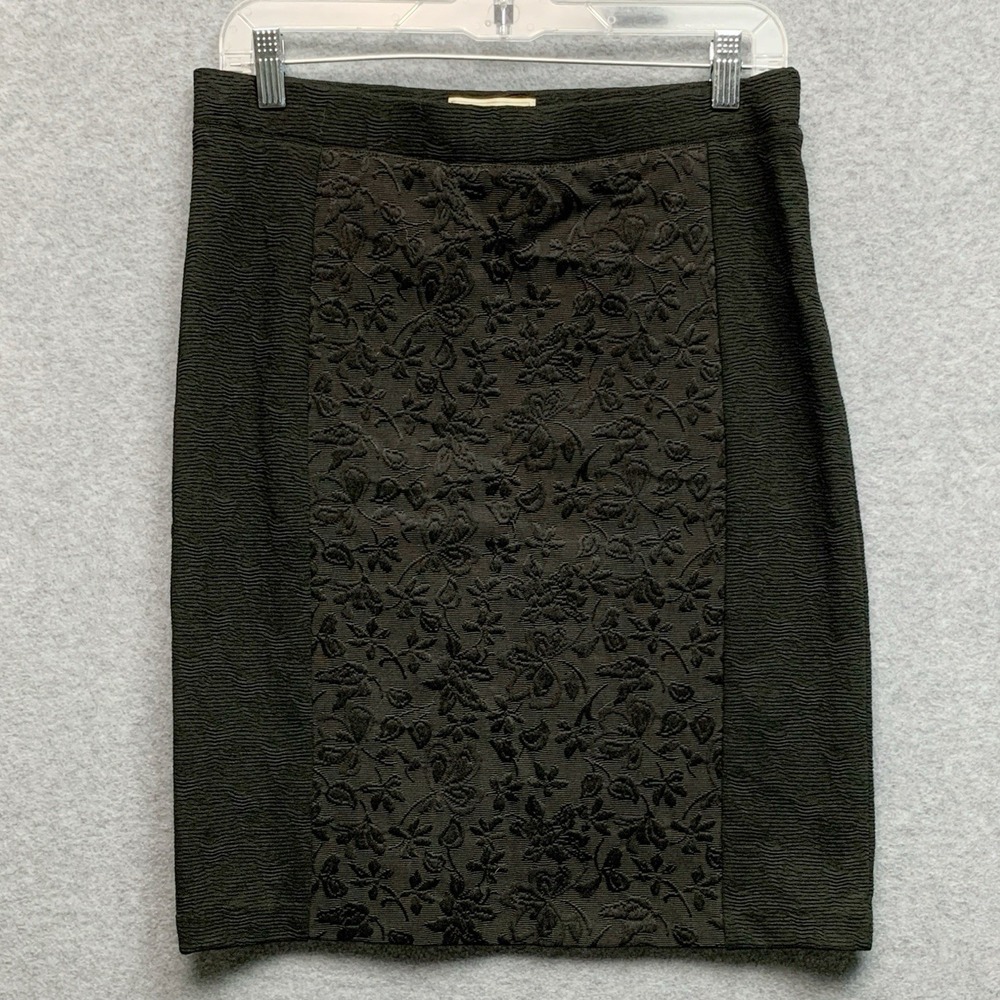 Anthropologie Moulinette‎ Soeurs Textured Skirt Size 10 Black Indie Office Siren